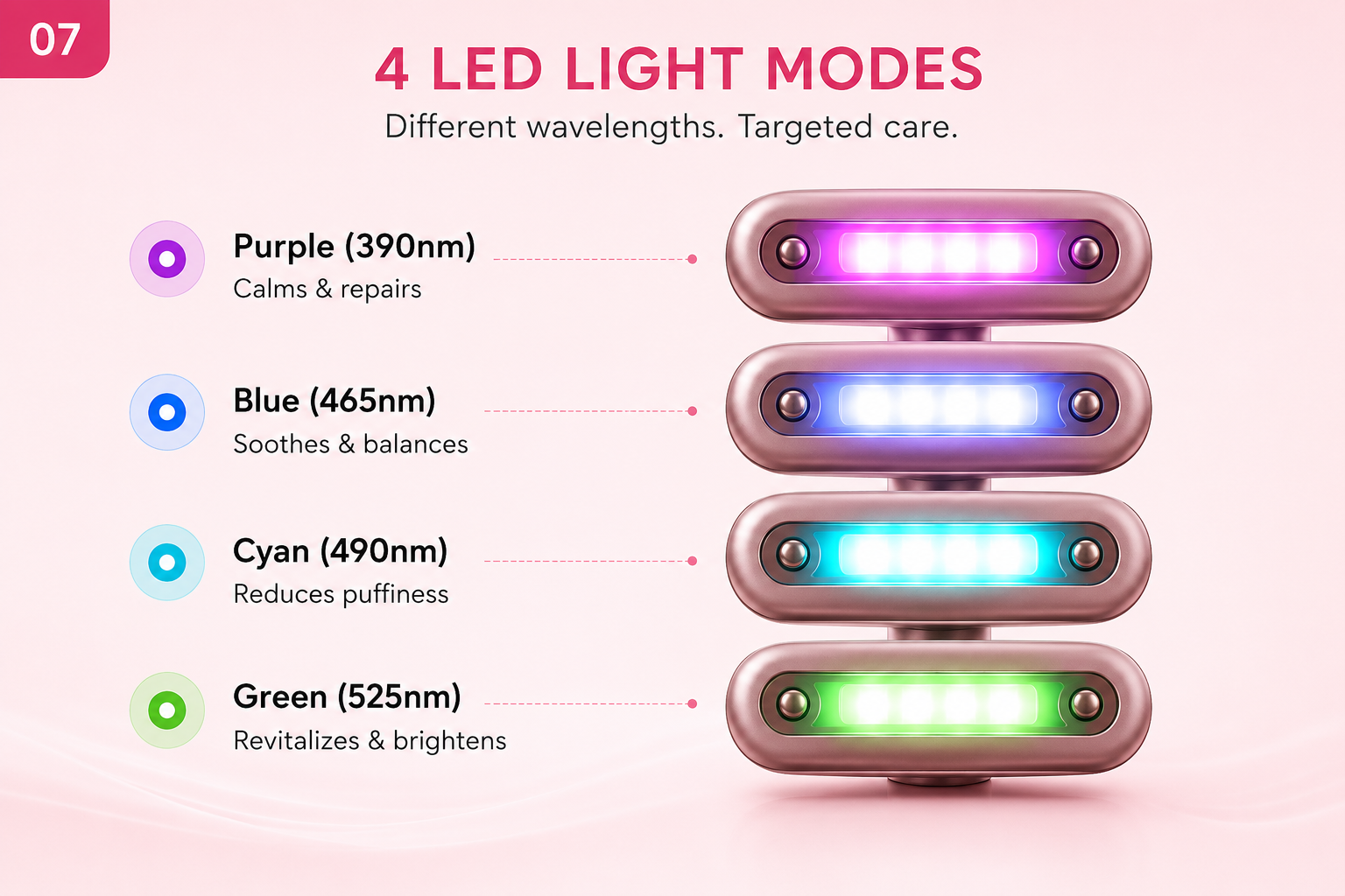 GlowTouch Luna adjustable T-shaped head and metallic body